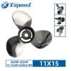 Suzuki 11x15 Stainless Steel Propeller Replacement 3 Blade 13 Tooth RH 3-1/4" Gearcase 35-65HP Outboard Propeller 990C0-00501-15P