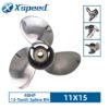 Mercury 11x15 Stainless Steel Propeller Replacement 3 Blade 13 Tooth RH 3-1/4" Gearcase 40HP for Japan Origin Tohatsu Outboard Propeller