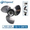 Suzuki 13-1/2x15 Stainless Steel Propeller Replacement 3 Blade 15 Tooth RH 4-1/4" Gearcase 60-140HP Outboard Propeller