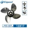 Suzuki 13x17 Stainless Steel Propeller Replacement 4 Blade 13 Tooth RH 4-1/4" Gearcase 60-140HP Outboard Propeller
