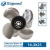 Mercury BRAVO Ⅲ Dual Props 14.3x21 Stainless Steel Propeller Replacement 3 Blade 19 Tooth Rear Outboard Propeller