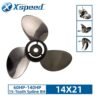 Suzuki 14x21 Stainless Steel Propeller Replacement 3 Blade 15 Tooth RH 4-1/4" Gearcase 60-140HP Outboard Propeller
