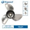 Yamaha 14x21-K Stainless Steel Propeller Replacement 3 Blade 15 Tooth RH 4-1/4" Gearcase 50-130HP Outboard Propeller