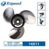 Mercury 14x11 Stainless Steel Propeller Replacement 3 Blade 15 Tooth RH 4-1/4" Gearcase 40-140HP Outboard Propeller