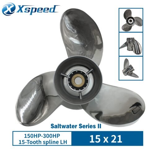 Yamaha 15 x 21 Outboard Propeller Stainless Steel 3 Blade 150-300HP 15 Tooth LH Saltwater SeriesⅡ
