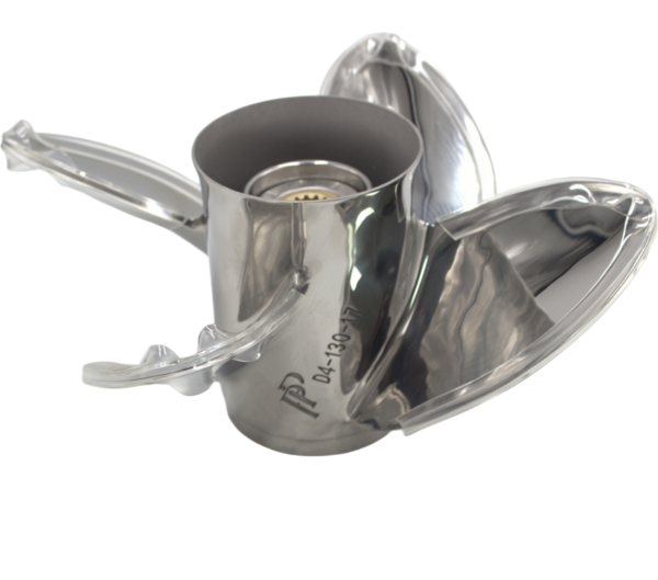 Yamaha 13x17-K Stainless Steel Propeller Replacement 4 Blade 15 Tooth LH 4-1/4" Gearcase 50-130HP Outboard Propeller