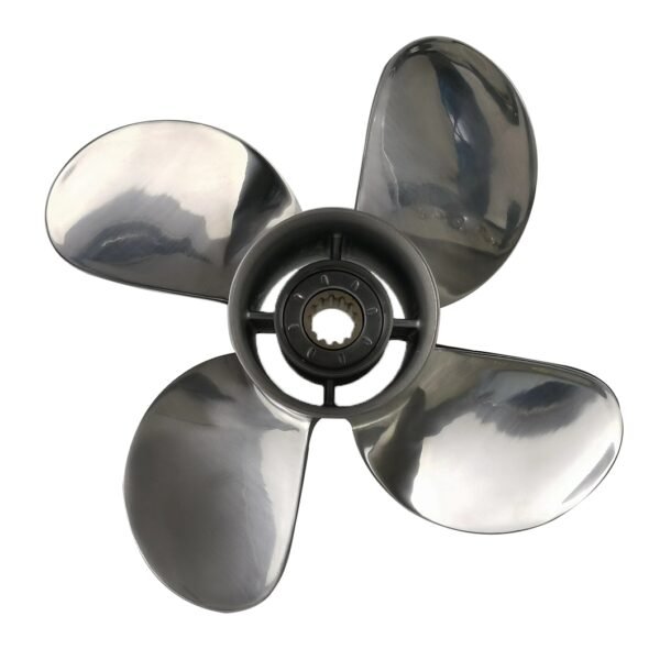 Suzuki 10-5/8x11 Stainless Steel Propeller Replacement 4 Blade 13 Tooth RH 3-1/4" Gearcase 35-65HP Outboard Propeller
