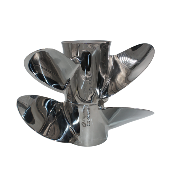 Suzuki 15-1/2x22.5 Stainless Steel Propeller Replacement 4 Blade Rear 25 Tooth 300-350HP Dual Prop System Outboard Propeller