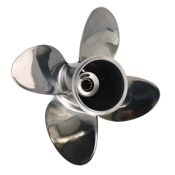 Yamaha 10x10-F Stainless Steel Propeller Replacement 4 Blade 10 Tooth RH 3" Gearcase 20-30HP Outboard Propeller