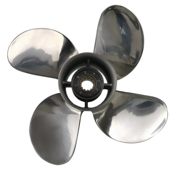 Yamaha 10-5/8 x 12 Outboard Propeller Stainless Steel 4 Blade 25-60HP 13 Tooth RH