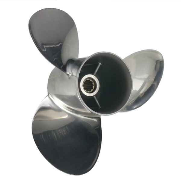 Mercury 10-3/4x10 Stainless Steel Propeller Replacement 3 Blade 10 Tooth RH 3" Gearcase 25-30HP for Japan Origin Tohatsu Outboard Propeller