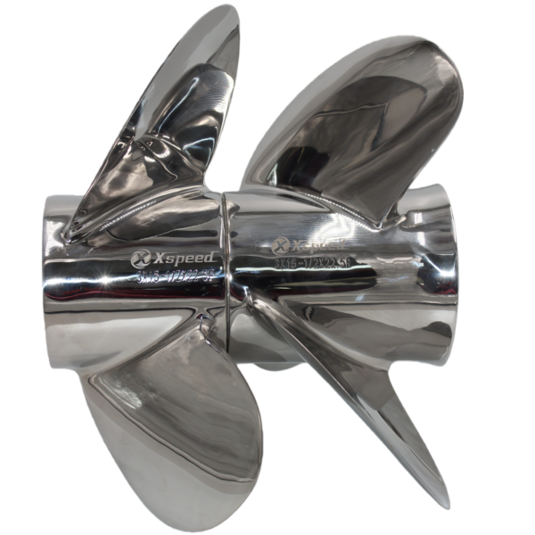 Suzuki 15-1/2x22.5 Stainless Steel Propeller Replacement 4 Blade Rear 25 Tooth 300-350HP Dual Prop System Outboard Propeller