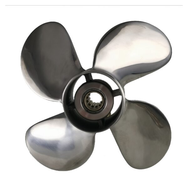 Suzuki 10-5/8x11 Stainless Steel Propeller Replacement 4 Blade 13 Tooth RH 3-1/4" Gearcase 35-65HP Outboard Propeller