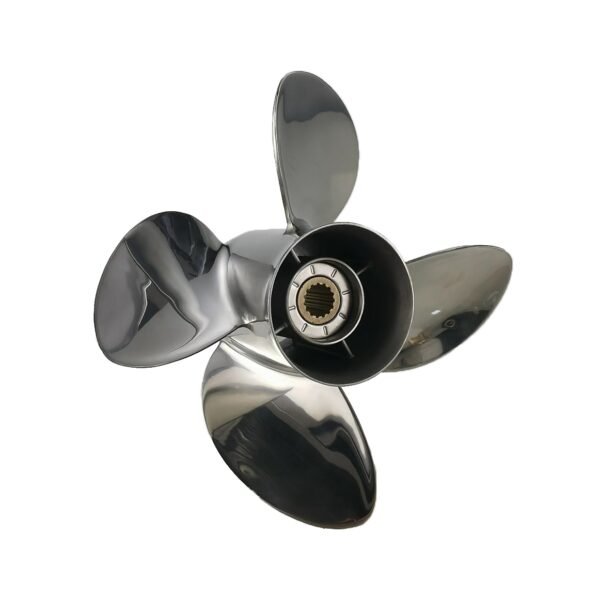 Mercury 13-1/4x15 Stainless Steel Propeller Replacement 4 Blade 15 Tooth RH 4-1/4" Gearcase 40-140HP Outboard Propeller