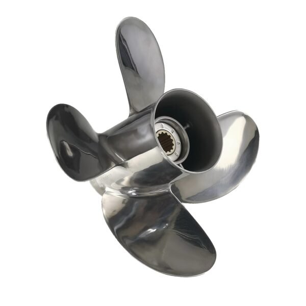 Suzuki 10-5/8x11 Stainless Steel Propeller Replacement 4 Blade 13 Tooth RH 3-1/4" Gearcase 35-65HP Outboard Propeller