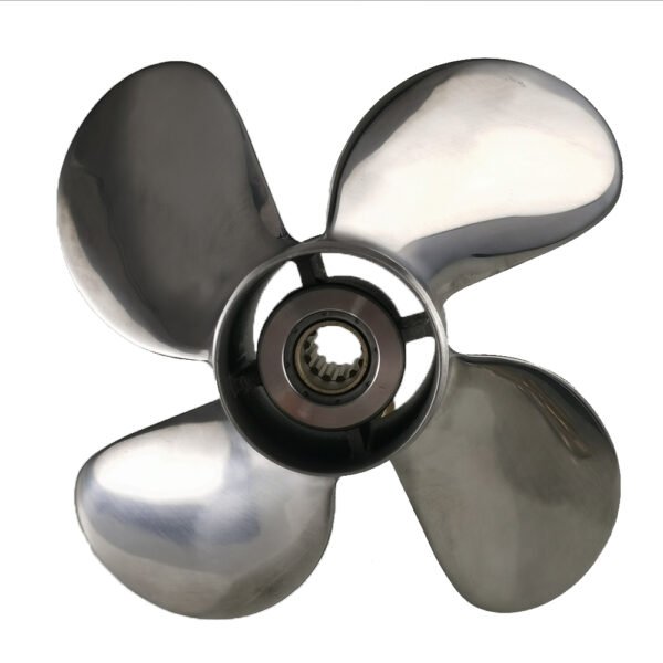 Yamaha 10-5/8 x 12 Outboard Propeller Stainless Steel 4 Blade 25-60HP 13 Tooth RH