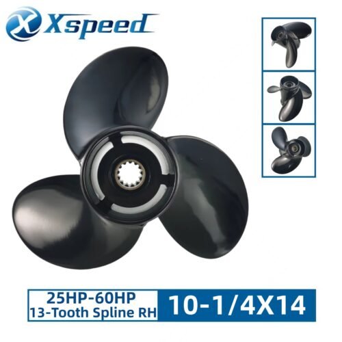 Yamaha 10-1/4x14 Aluminum Propeller Replacement 3 Blade 13 Tooth RH 3-1/2" Gearcase 25-60HP Outboard Propeller 6H5-45958-00-00