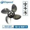 Johnson 10-5/8x11 Stainless Steel Propeller Replacement 4 Blade 13 Tooth RH 3-1/4" Gearcase 40 50HP Outboard Propeller
