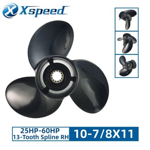 10 7-8X11 Yamaha 10-7/8x11 Aluminum Propeller Replacement 3 Blade 13 Tooth RH 3-1/2" Gearcase 25-60HP Outboard Propeller