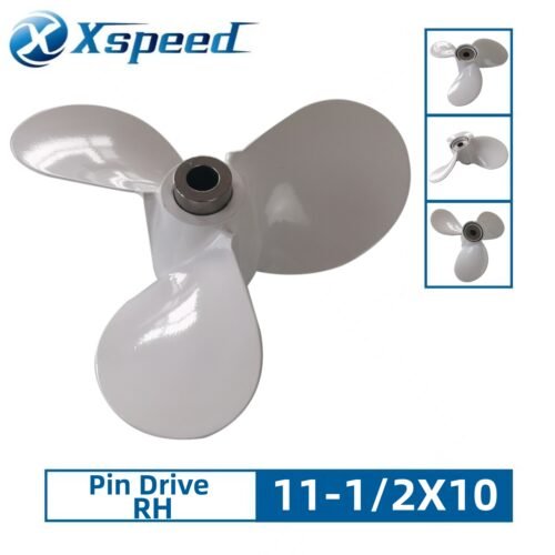 11 1-2X10 Yamaha 11-1/2x10 Aluminum Propeller Replacement 3 Blade RH 3-1/2" Gearcase 25-60HP Outboard Propeller