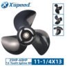 Yamaha 11-1/4x13 Aluminum Propeller Replacement 3 Blade 13 Tooth RH 3-1/2" Gearcase 25-60HP Outboard Propeller