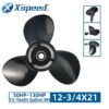Yamaha 12-3/4x21 Aluminum Propeller Replacement 3 Blade 15 Tooth RH 4-1/4" Gearcase 50-130HP Outboard Propeller
