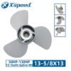Yamaha 13-5/8x13 Aluminum Propeller Replacement 3 Blade 15 Tooth RH 4-1/4" Gearcase 50-130HP Outboard Propeller 6E5-45949-00-EL
