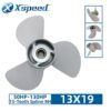 Yamaha 13x19 Aluminum Propeller Replacement 3 Blade 15 Tooth RH 4-1/4" Gearcase 50-130HP Outboard Propeller 6E5-45941-00-EL