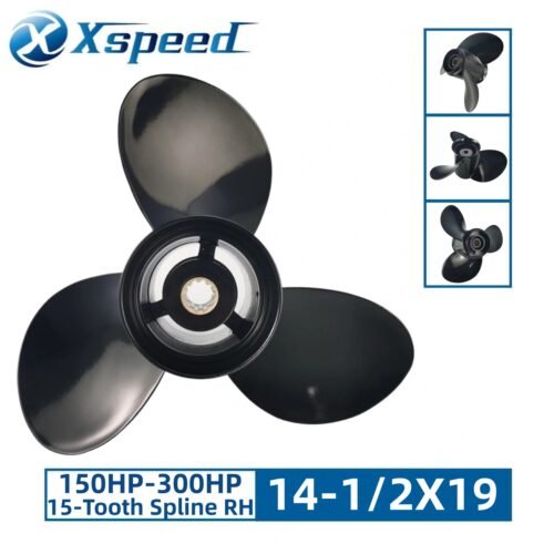Yamaha 14-1/2x19 Aluminum Propeller Replacement 3 Blade 15 Tooth RH 4-3/4" Gearcase 150-300HP Outboard Propeller 6G5-45945-01-00
