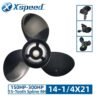 Yamaha 14-1/4x21 Aluminum Propeller Replacement 3 Blade 15 Tooth RH 4-3/4" Gearcase 150-300HP Outboard Propeller 6G5-45943-01-00