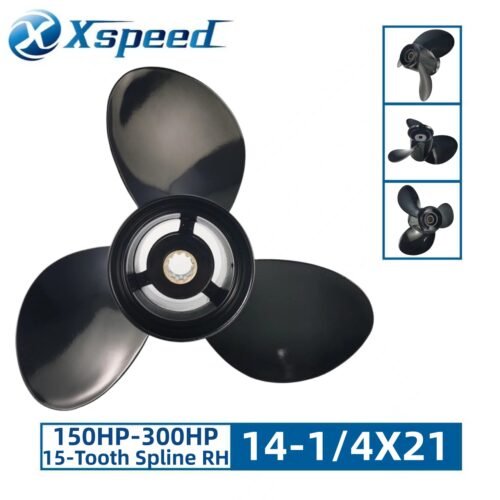 Yamaha 14-1/4x21 Aluminum Propeller Replacement 3 Blade 15 Tooth RH 4-3/4" Gearcase 150-300HP Outboard Propeller 6G5-45943-01-00