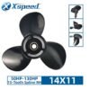 Yamaha 14x11 Aluminum Propeller Replacement 3 Blade 15 Tooth RH 4-1/4" Gearcase 50-130HP Outboard Propeller