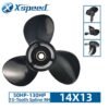 Yamaha 14x13 Aluminum Propeller Replacement 3 Blade 15 Tooth RH 4-1/4" Gearcase 50-130HP Outboard Propeller