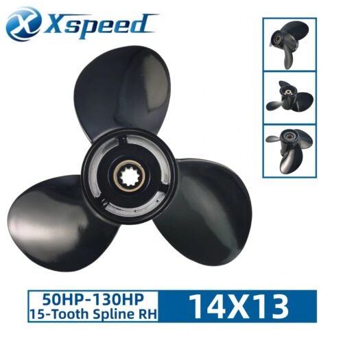 14X13 Yamaha 14x13 Aluminum Propeller Replacement 3 Blade 15 Tooth RH 4-1/4" Gearcase 50-130HP Outboard Propeller