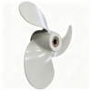 Yamaha 7-1/2x7 Aluminum Propeller Replacement 3 Blade 9 Tooth RH 2.5/5 HP Outboard Propeller 6E0-45943-01-EL