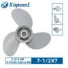 Yamaha 7-1/2x7 Aluminum Propeller Replacement 3 Blade 9 Tooth RH 2.5/5 HP Outboard Propeller 6E0-45943-01-EL