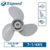 Yamaha 7-1/4x5 Aluminum Propeller Replacement 3 Blade RH Y2A/B HP Pin Drive Outboard Propeller 6F8-45942-01-EL
