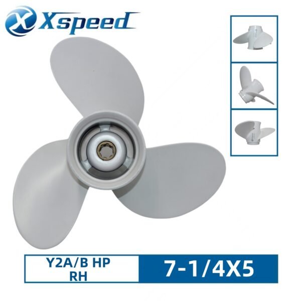 Yamaha 7-1/4x5 Aluminum Propeller Replacement 3 Blade RH Y2A/B HP Pin Drive Outboard Propeller 6F8-45942-01-EL