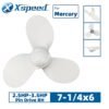 Mercury 7-1/4x6 Aluminum Propeller Replacement 3 Blade RH 2.5-3.5HP Pin Drive Outboard Propeller