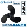 Mercury 7-1/4x6 Nylon Propeller Replacement 3 Blade RH 2.5-3.5HP Pin Drive Outboard Propeller