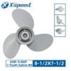 Yamaha 8-1/2x7-1/2 Aluminum Propeller Replacement 3 Blade 7 Tooth RH 6-9.9HP Outboard Propeller 6G1-45943-00-EL