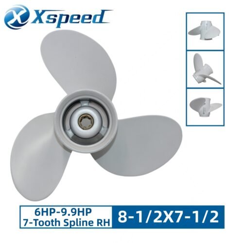 Yamaha 8-1/2x7-1/2 Aluminum Propeller Replacement 3 Blade 7 Tooth RH 6-9.9HP Outboard Propeller 6G1-45943-00-EL
