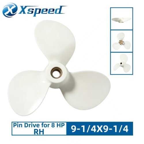 9 1-4X9 1-4 Yamaha 9-1/4x9-1/4 Aluminum Propeller Replacement 3 Blade RH Pin Drive for 8HP Outboard Propeller 647-45947-00-EL