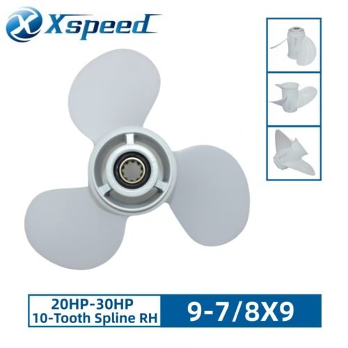 Yamaha 9-7/8x9 Aluminum Propeller Replacement 3 Blade 10 Tooth RH 3" Gearcase 20-30HP Outboard Propeller 664-45941-01-EL