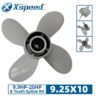 Yamaha 9.25x10 Aluminum Propeller Replacement 4 Blade 8 Tooth RH 2-1/2" Gearcase 9.9-20HP Outboard Propeller