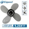 Yamaha 9.25x11 Aluminum Propeller Replacement 4 Blade 8 Tooth RH 2-1/2" Gearcase 9.9-20HP Outboard Propeller