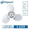 Yamaha 9.25x9 Aluminum Propeller Replacement 3 Blade 8 Tooth RH 2-1/2" Gearcase 9.9-20HP Outboard Propeller 63V-45945-10-EL