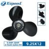 Yamaha 9.25x12 Aluminum Propeller Replacement 3 Blade 8 Tooth RH 2-1/2" Gearcase 9.9-20HP Outboard Propeller