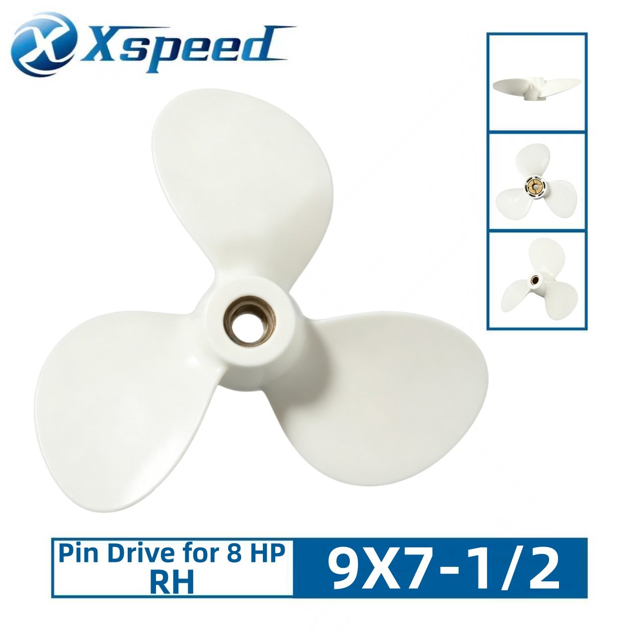 Yamaha 9x7 Aluminum Propeller 3-Blade RH - Front view