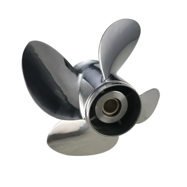 Johnson 10-5/8x12 Stainless Steel Propeller Replacement 4 Blade 13 Tooth RH 3-1/4" Gearcase 40 50HP Outboard Propeller